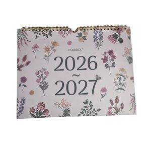 🔥4/$20 Cabbrix 18 Month Wall Calendar NEW -Floral -January 2026-July 2027